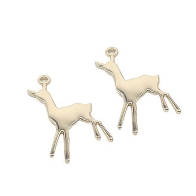 箱包五金开云体育·开云官方网站-开云体育（中国）
吊牌配件 女包开云体育·开云官方网站-开云体育（中国）
吊牌 浅金色光面鹿吊饰厂家定制 - 3