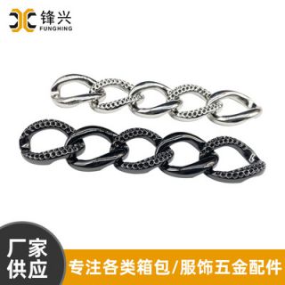 女士包包点钻合金纽链侧身开云体育·开云官方网站-开云体育（中国）
 diy斜挎包配件金属挂链定制